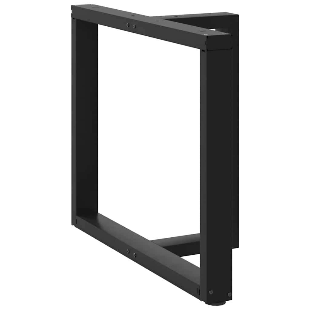 vidaXL Πόδια Τραπεζαρίας σε Σχήμα Τ, 2 τεμ. Μαύρο 90x35x(72-73) εκ. Ατσάλι