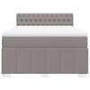 vidaXL &Kappa;&rho;&epsilon;&beta;ά&tau;&iota; Boxspring &mu;&epsilon; &Sigma;&tau;&rho;ώ&mu;&alpha; Taupe 140x190 &epsilon;&kappa;. &Upsilon;&phi;&alpha;&sigma;&mu;ά&tau;&iota;&nu;&omicron;