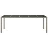 vidaXL Τραπέζι Κήπου Γκρι 250x100x75 εκ. Ψημένο Γυαλί/Συνθετικό Ρατάν