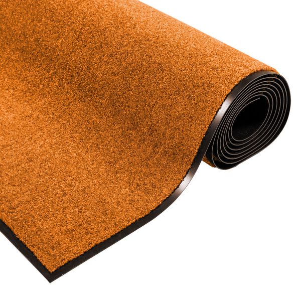 vidaXL Χαλάκι Εξώπορτας Πορτοκαλί και Μαύρο 120 x 250 cm