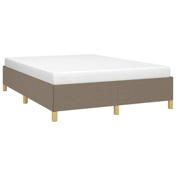 vidaXL Σκελετός Κρεβατιού Χωρίς Στρώμα Taupe 140x200 εκ. Υφασμάτινο