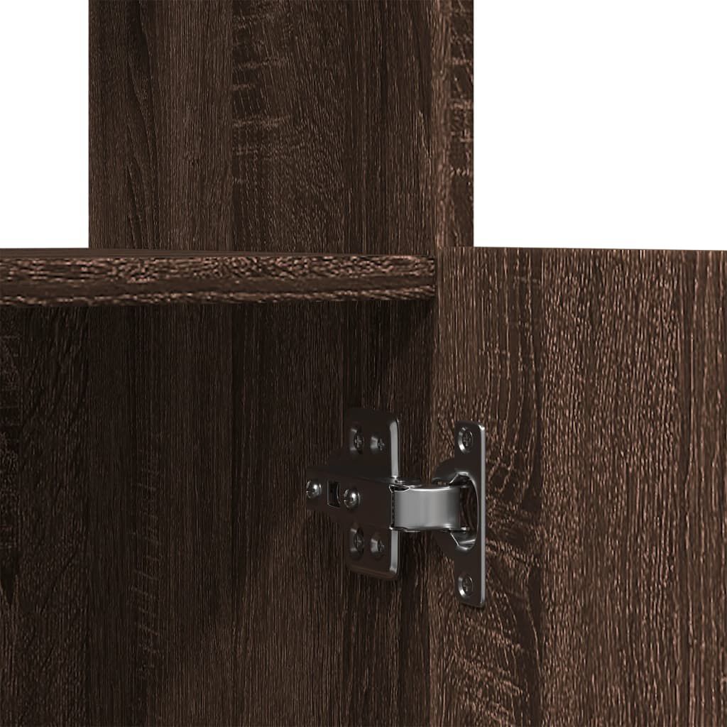 vidaXL Ντουλάπι Καφέ Δρυς 63x33x180 εκ. από Επεξεργασμένο Ξύλο