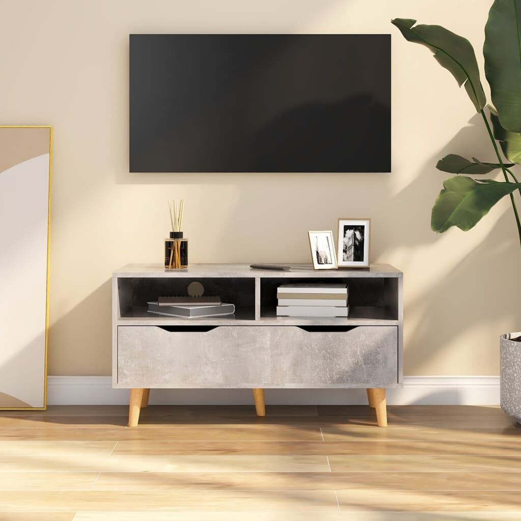 vidaXL Έπιπλο Τηλεόρασης Γκρι Σκυρ. 90x40x48,5 εκ. Επεξεργασμένο Ξύλο