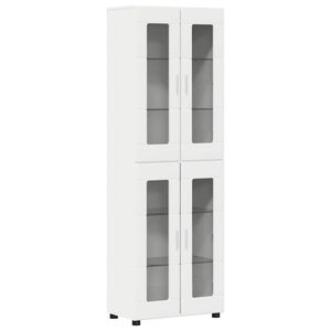 vidaXL Highboard FLORIN 60 x 35 x 182 &epsilon;&kappa;. &Lambda;&epsilon;&upsilon;&kappa;ό &Epsilon;&pi;&epsilon;&xi;&epsilon;&rho;&gamma;&alpha;&sigma;&mu;έ&nu;&omicron; &Xi;ύ&lambda;&omicron;