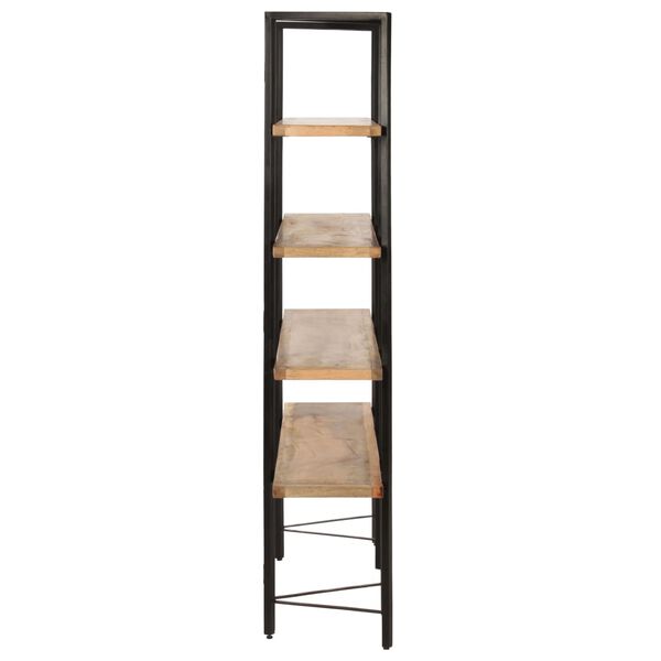 vidaXL Βιβλιοθήκη με 4 Επίπεδα 160 x 35 x 160 εκ. Μασίφ Ξύλο Μάνγκο