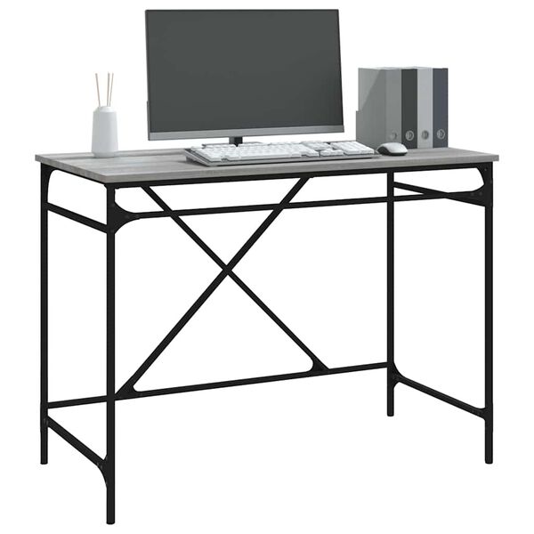vidaXL Γραφείο Γκρι Sonoma 100 x 50 x 75 εκ. από Επεξεργασμένο Ξύλο
