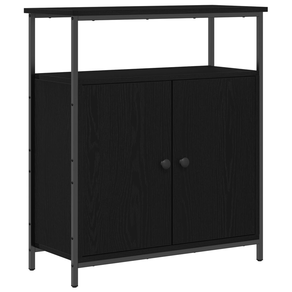 vidaXL Μπουφές Μαύρο Δρυς 70x30x80 εκ από Κατασκευασμένο Ξύλο