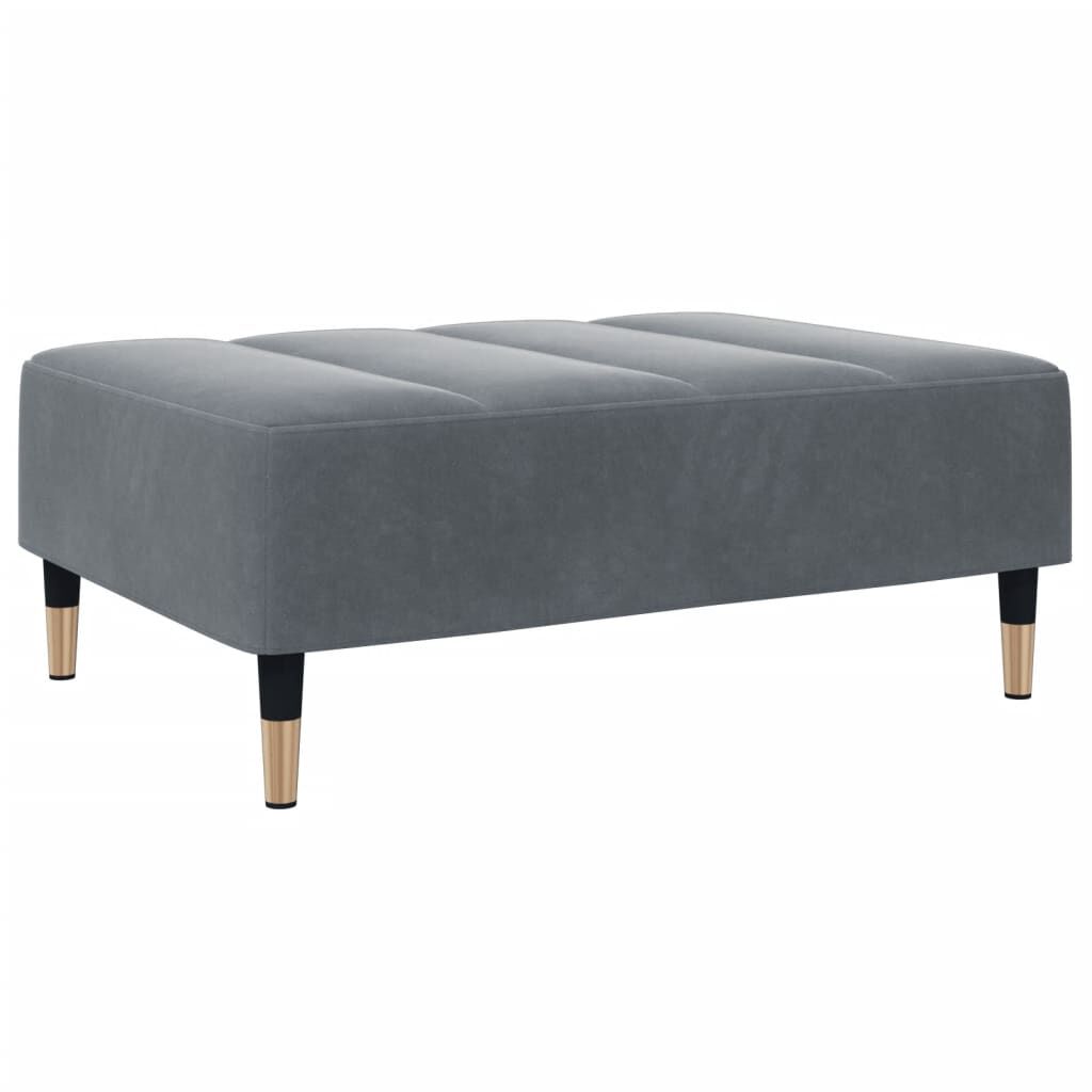 vidaXL Υποπόδιο Σκούρο Γκρι 77x55x31 εκ. Βελούδινο