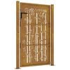 vidaXL Πόρτα Κήπου από Μπαμπού με Σχέδιο από Ατσάλι Corten 105 x 155 εκ.