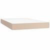 vidaXL Κρεβάτι Boxspring Στρώμα&LED Καπουτσίνο 120x200 εκ. Συνθ. Δέρμα