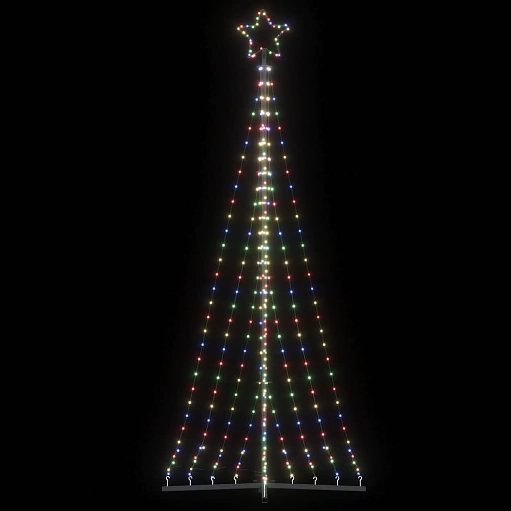 vidaXL Χριστουγεννιάτικο δέντρο LED 447 LED πολύχρωμα 249 εκ.