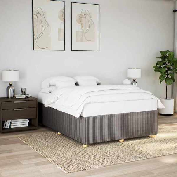 vidaXL &Sigma;&kappa;&epsilon;&lambda;&epsilon;&tau;ό&sigmaf; &Kappa;&rho;&epsilon;&beta;&alpha;&tau;&iota;&omicron;ύ &Chi;&omega;&rho;ί&sigmaf; &Sigma;&tau;&rho;ώ&mu;&alpha; Taupe 140x200 &epsilon;&kappa;. &Upsilon;&phi;&alpha;&sigma;&mu;ά&tau;&iota;&nu;&omicron;