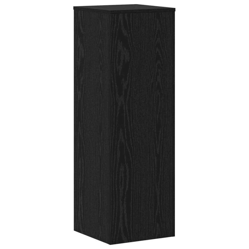 vidaXL Βάσεις Φυτών 2 τμχ Μαύρη Βελανιδιά 33x33x100 εκ. Επεξεργασμένο Ξύλο