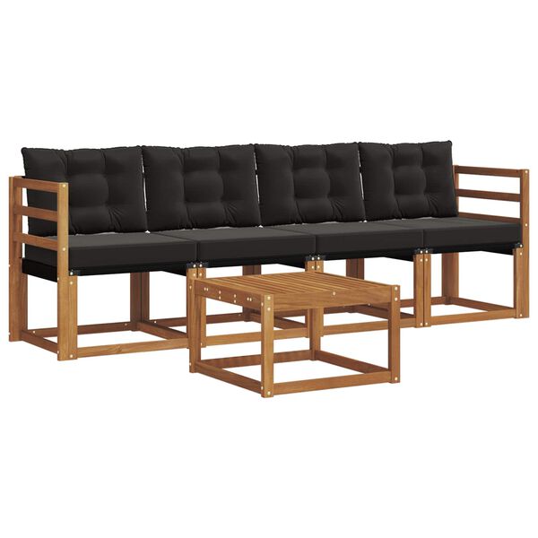 vidaXL &Sigma;&epsilon;&iota;&rho;ά &Kappa;&alpha;&nu;&alpha;&pi;έ &Epsilon;&xi;&omega;&tau;&epsilon;&rho;&iota;&kappa;&omicron;ύ &mu;&epsilon; &mu;&alpha;&xi;&iota;&lambda;ά&rho;&iota; 5 pcs &Phi;&upsilon;&sigma;&iota;&kappa;ό &kappa;&alpha;&iota; &Mu;&alpha;ύ&rho;&omicron;