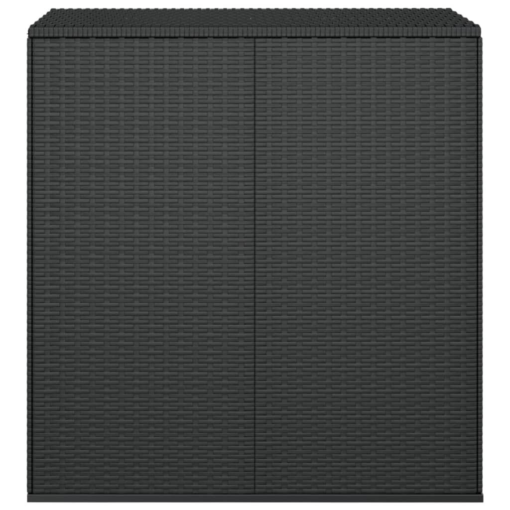 vidaXL Κουτί Μαξιλαριού Κήπου Μαύρο 100x49x103,5 εκ. Ρατάν Πολυαιθ.