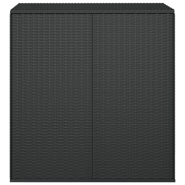 vidaXL Κουτί Μαξιλαριού Κήπου Μαύρο 100x49x103,5 εκ. Ρατάν Πολυαιθ.