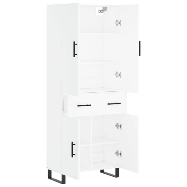 vidaXL Ντουλάπι Λευκό 69,5x34x180 εκ. από Επεξεργασμένο Ξύλο