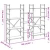 vidaXL Βιβλιοθήκη Μαύρη 160 x 28,5 x 136,5 εκ. από Επεξεργασμένο Ξύλο
