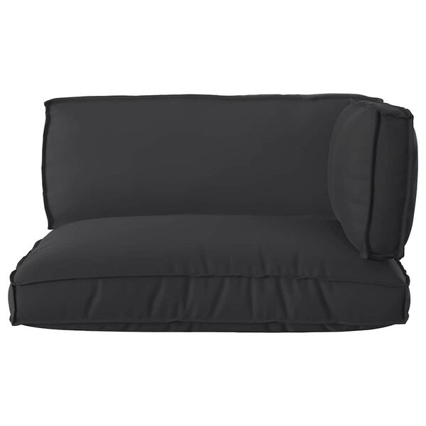 vidaXL Σετ Μαξιλαριών Πάγου 3 pcs Μαύρο 120 x 80 x 12 cm Ύφασμα Oxford