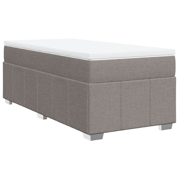 vidaXL &Kappa;&rho;&epsilon;&beta;ά&tau;&iota; Boxspring &mu;&epsilon; &Sigma;&tau;&rho;ώ&mu;&alpha; Taupe 90x200 &epsilon;&kappa;. &Upsilon;&phi;&alpha;&sigma;&mu;ά&tau;&iota;&nu;&omicron;