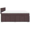 vidaXL Κρεβάτι Boxspring με Στρώμα Σκούρο Καφέ 180x200 εκ Υφασμάτινο