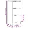 vidaXL Ντουλάπι Γκρι Sonoma 30x30x70 εκ. από Επεξεργασμένο Ξύλο