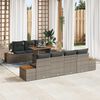 vidaXL Σετ Καναπέ Κήπου με αποθήκευση 8 pcs Γκρι Πολυ ράταν
