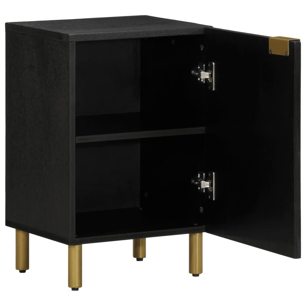 vidaXL Ντουλάπι Μπάνιου Μαύρο 38 x 33 x 58 εκ. Επεξεργασμένο Ξύλο