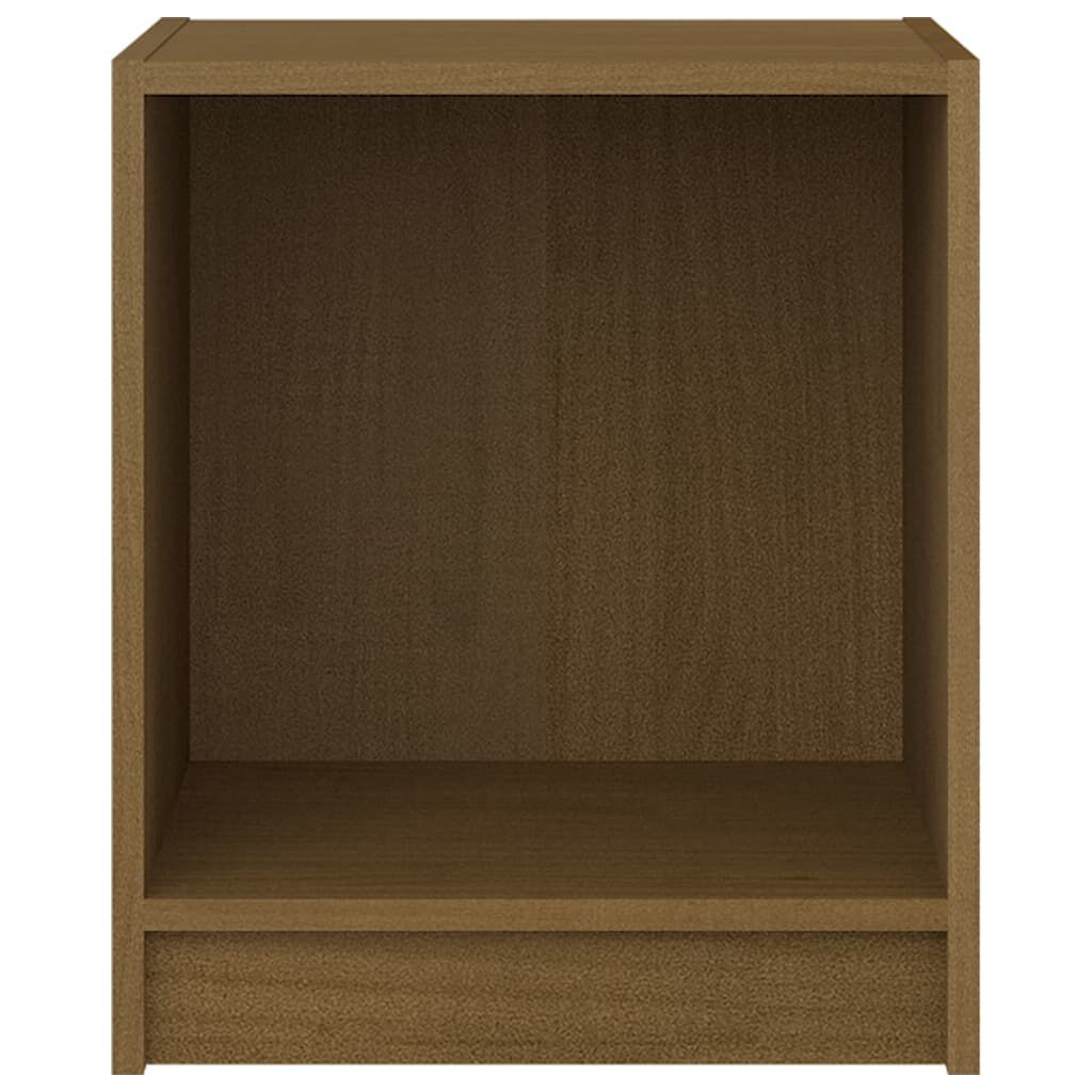 vidaXL Κομοδίνα 2 τεμ. Καφέ Μελί 35,5x33,5x41,5 εκ. Μασίφ Ξύλο Πεύκου