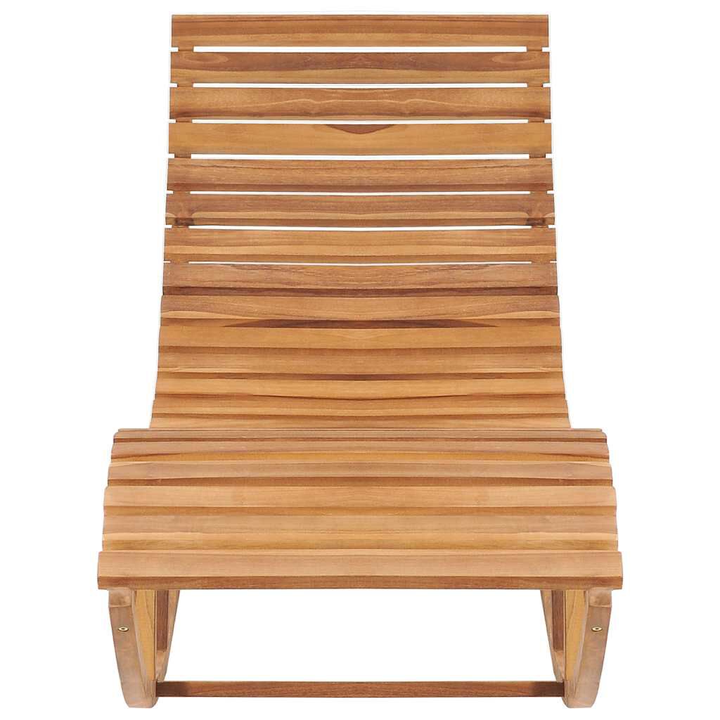 vidaXL Ξαπλώστρα Κουνιστή από Μασίφ Ξύλο Teak με Μαξιλάρι