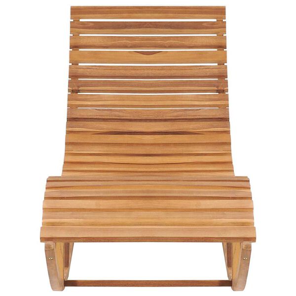 vidaXL Ξαπλώστρα Κουνιστή από Μασίφ Ξύλο Teak με Μαξιλάρι