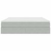 vidaXL Κρεβάτι με αποθηκευτικό χώρο και στρώμα με στρώμα Ανοιχτό γκρι