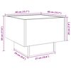vidaXL Κομοδίνο Άπειρο Φως LED Λευκό 40x40x30 εκ.