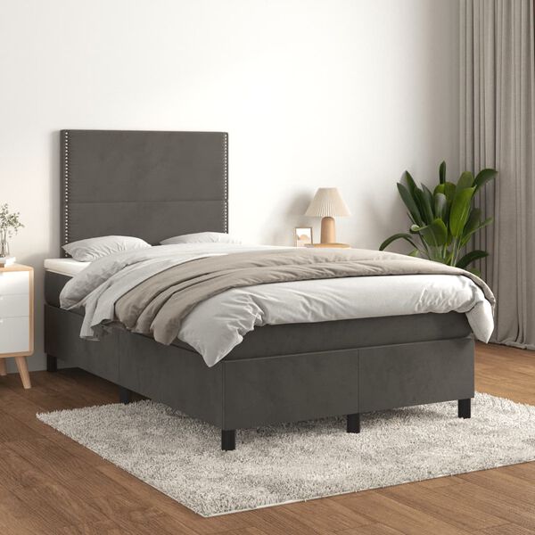 vidaXL &Kappa;&rho;&epsilon;&beta;ά&tau;&iota; Boxspring &mu;&epsilon; &Sigma;&tau;&rho;ώ&mu;&alpha; &Sigma;&kappa;&omicron;ύ&rho;&omicron; &Gamma;&kappa;&rho;&iota; 120x190 &epsilon;&kappa;. &Beta;&epsilon;&lambda;&omicron;ύ&delta;&iota;&nu;&omicron;