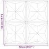 vidaXL &Pi;ά&nu;&epsilon;&lambda; &tau;&omicron;ί&chi;&omicron;&upsilon; 48 pcs &Omicron;&rho;&iota;&gamma;&kappa;ά&mu;&iota; &Pi;&rho;ά&sigma;&iota;&nu;&omicron; 50 x 50 cm &Phi;&epsilon;&lambda;&iota;&zeta;ό&lambda; XPS