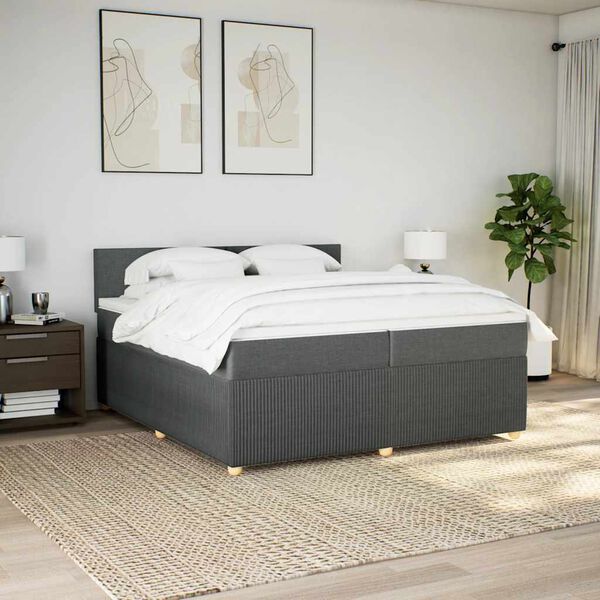 vidaXL &Kappa;&rho;&epsilon;&beta;ά&tau;&iota; Boxspring &mu;&epsilon; &Sigma;&tau;&rho;ώ&mu;&alpha; &Sigma;&kappa;&omicron;ύ&rho;&omicron; &Gamma;&kappa;&rho;&iota; 200x200 &epsilon;&kappa;. &Upsilon;&phi;&alpha;&sigma;&mu;ά&tau;&iota;&nu;&omicron;