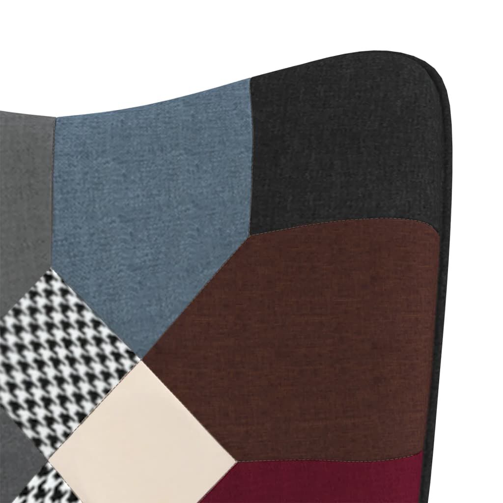 vidaXL Πολυθρόνα Relax Σχέδιο Patchwork Υφασμάτινη με Σκαμπό