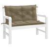 vidaXL Μαξιλάρια Πάγκου Κήπου 2 τεμ. Taupe Μελανζέ 100x50x7 εκ. Ύφ.