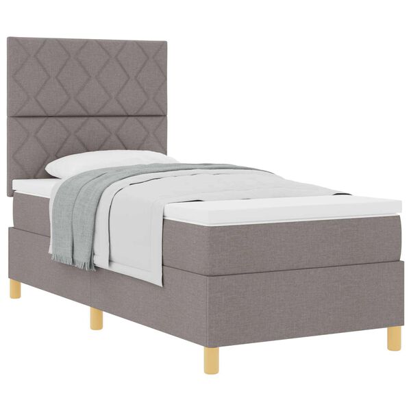 vidaXL &Kappa;&rho;&epsilon;&beta;ά&tau;&iota; &mu;&epsilon; &epsilon;&lambda;&alpha;&tau;ή&rho;&iota;&alpha; &mu;&epsilon; &sigma;&tau;&rho;ώ&mu;&alpha; Taupe 90 x 190 cm ύ&phi;&alpha;&sigma;&mu;&alpha;
