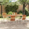vidaXL Σέτ φαγητού για κήπο 5 pcs Σταθερό Ξύλο Ακακίας