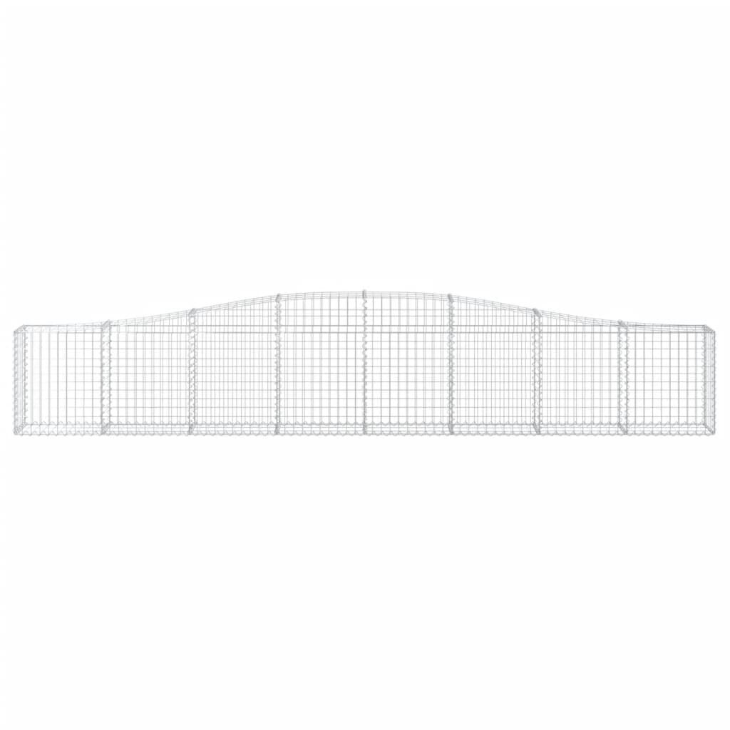 vidaXL Συρματοκιβώτια Τοξωτά 5 τεμ. 400x30x60/80 εκ. Γαλβαν. Ατσάλι