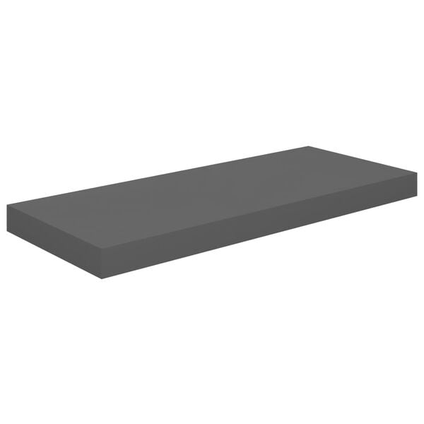 vidaXL Ράφια Τοίχου Γυαλιστερά Γκρι 4 Τεμάχια 60 x 23,5 x 3,8 εκ. MDF
