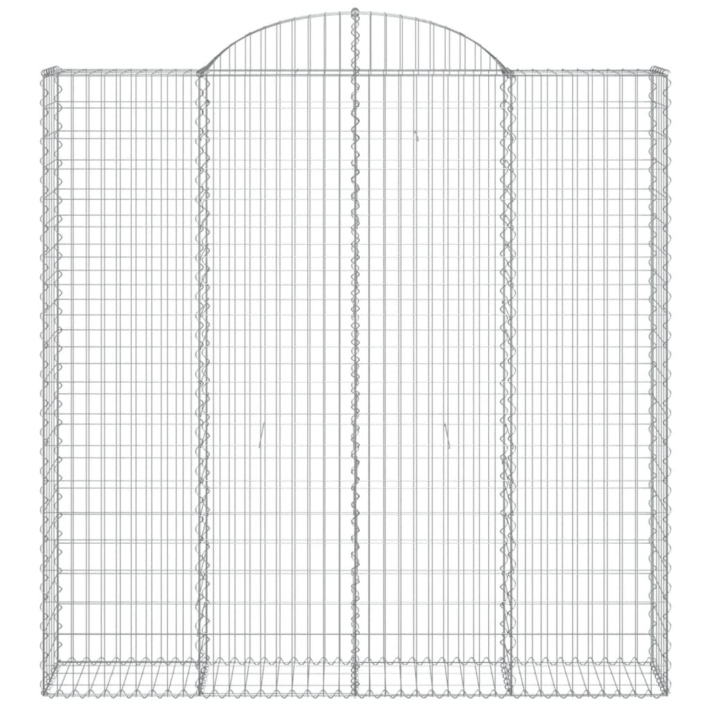 vidaXL Συρματοκιβώτια Τοξωτά 7 τεμ. 200x30x200/220 εκ. Γαλβαν. Ατσάλι