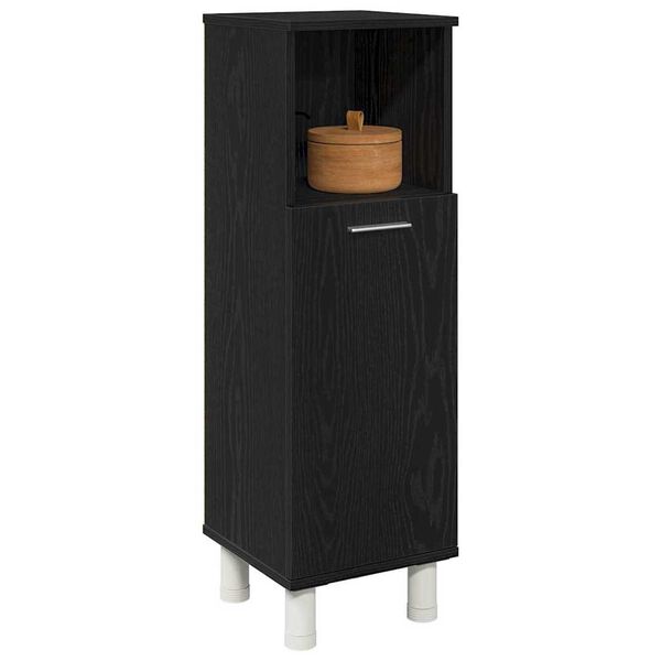 vidaXL Ντουλάπα Μπάνιου Μαύρη Οξυά 30 x 30 x 95 cm Επεξεργασμένο ξύλο