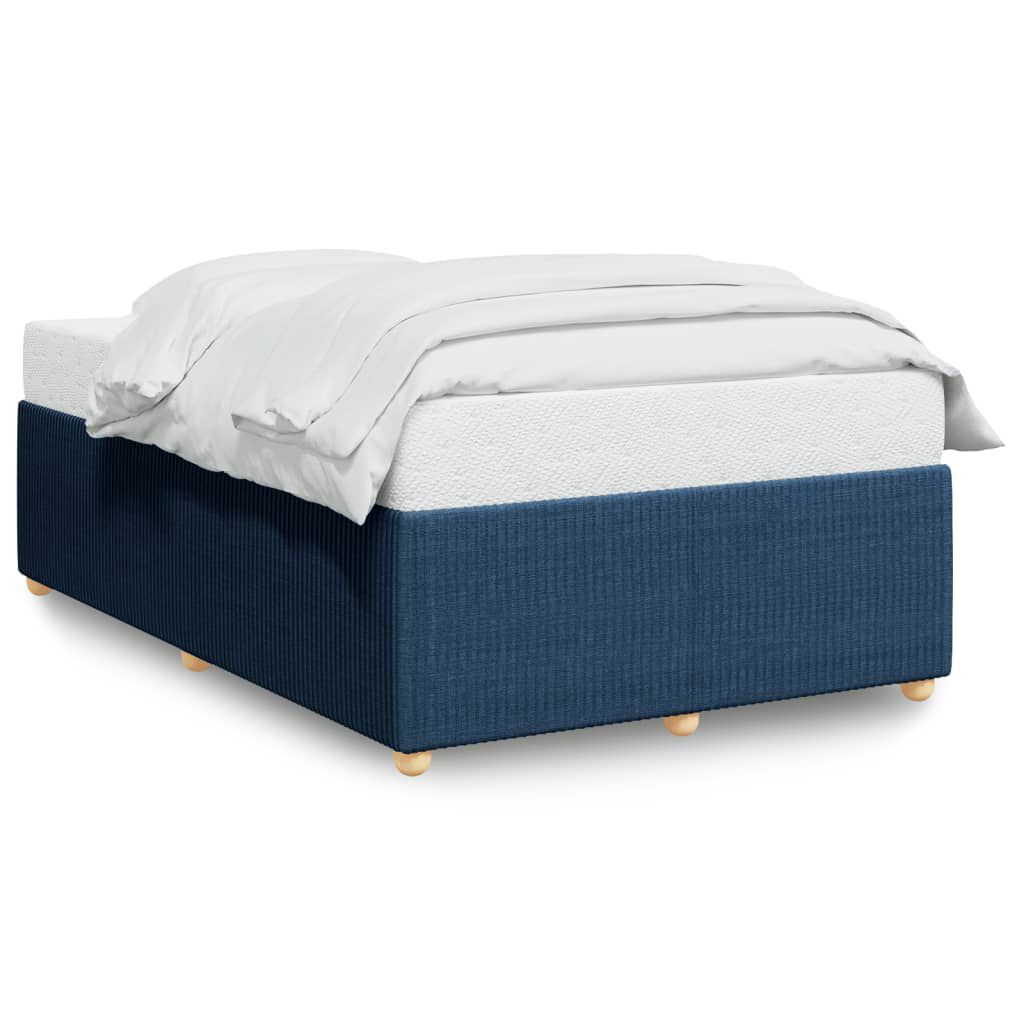 vidaXL Πλαίσιο κρεβατιού χωρίς στρώμα μπλε 120x200cm ύφασμα