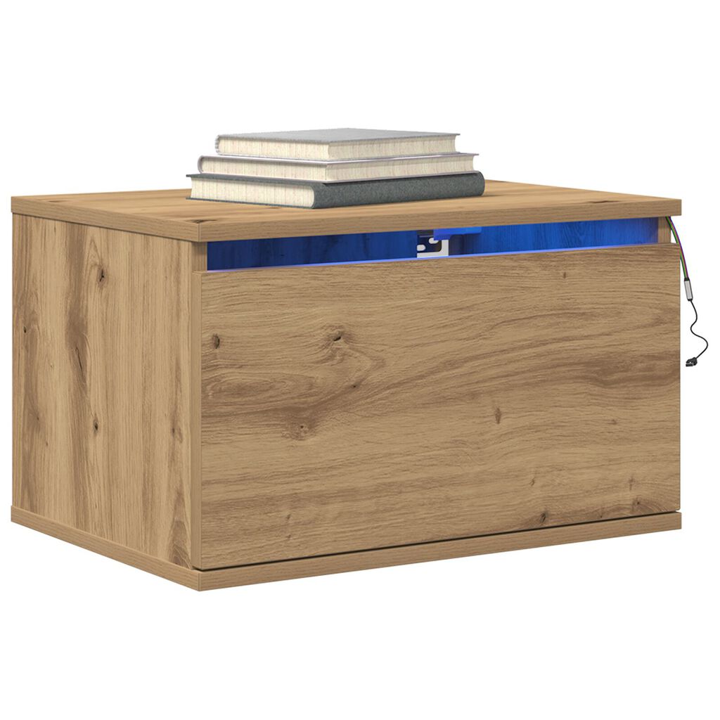 κουζίνας κομοδίνο vidaXL με LED τοίχου Artisan Oak 50x36x30 εκ.