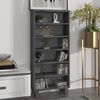 vidaXL Ραφιέρα CD HAMAR Σκ. Γκρι 45x18x100 εκ. Μασίφ Ξύλο Πεύκου