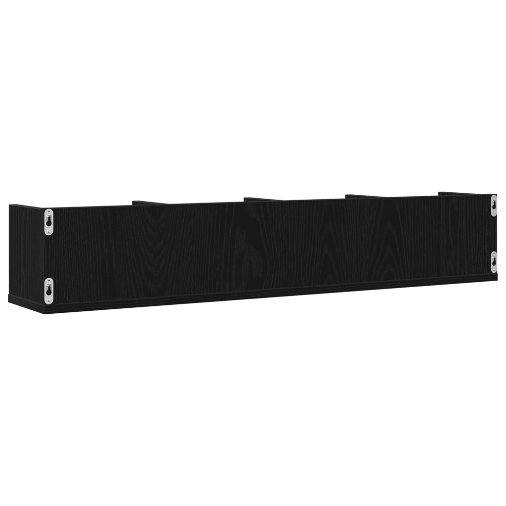 vidaXL Ράφι Τοίχου CD Μαύρος Δρυς 100x18x18 εκ Επεξεργασμένο Ξύλο