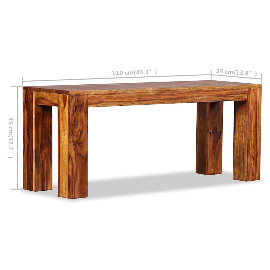 vidaXL Πάγκος 110 x 35 x 45 εκ. από Μασίφ Ξύλο Ακακίας