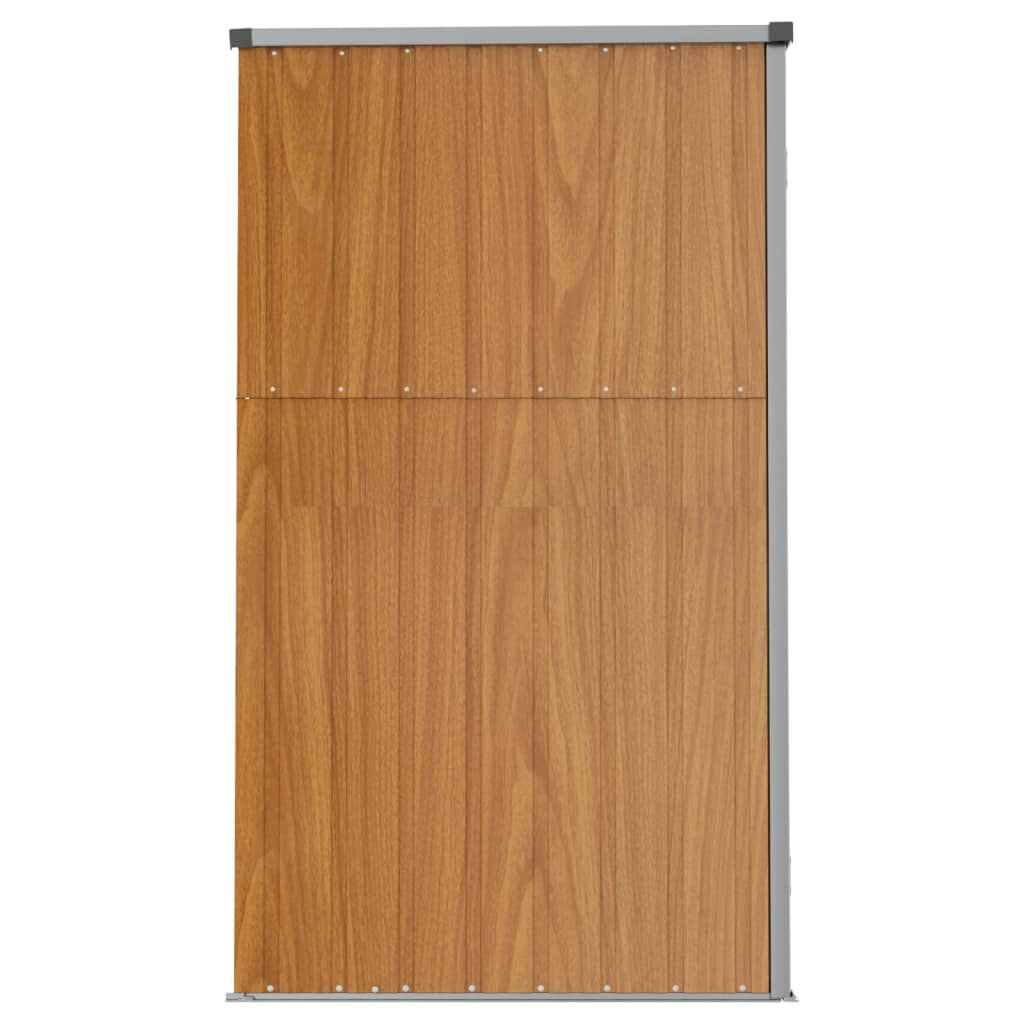 vidaXL Αποθήκη Εργαλείων Κήπου Καφέ 161x89x161 εκ. από Γαλβαν. Ατσάλι